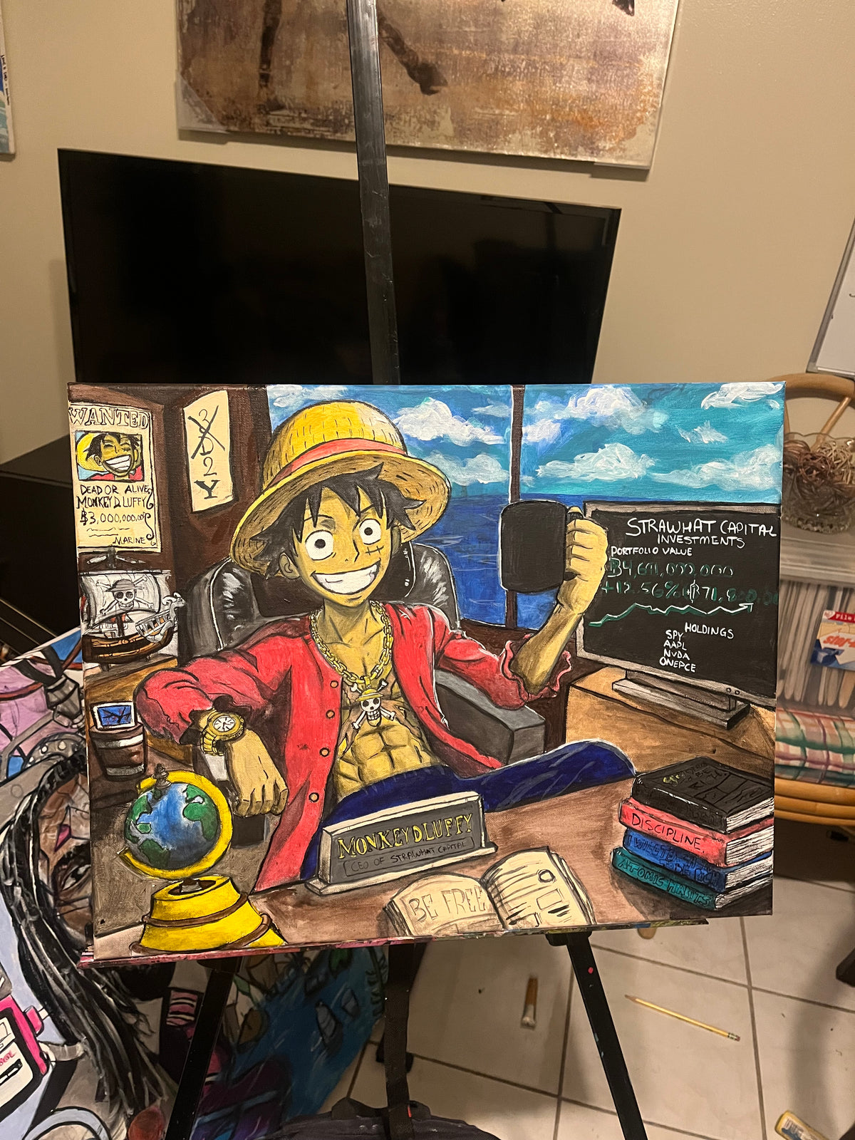"King of the Portfolios" Acrylic on Canvas