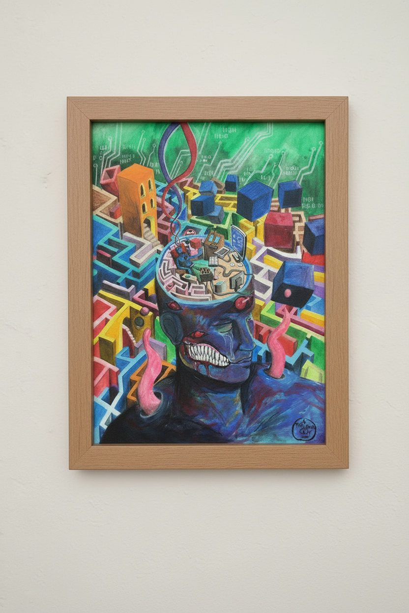 "Edge of the Matrix" Framed Print