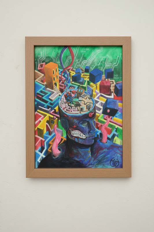 "Edge of the Matrix" Framed Print